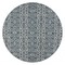 Homeroots 8 ft. Round Blue Geometric Indoor & Outdoor Area Rug 396245 - alternate 1